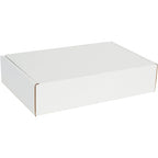 Box USA 17" Deluxe Shipping Boxes 17 1/8"L x 11 1/8"W x 4"H, 50-Pack - White Box Mailers for Packaging, Storage, Gifts or Bulk Business Orders