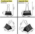 Ufmarine Extra Large Binder Clips 2.4 Inch Length, Jumbo Binder Clips for Office (12 Pcs)