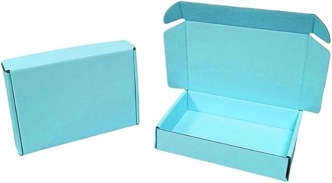 20 Pcs 14.2 x 10.2 x 2.4 inches Larger Size Shipping Boxes for Small Business Cardboard Corrugated Mailer Boxes for Shipping Packaging Holidays Craft Gifts Giving Products (Sky Blue)