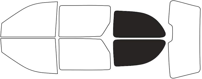 Rvinyl Window Tint Kit Compatible with Dodge Caravan 2001-2007 - Cargo - 20%