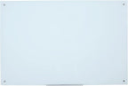 Magnetic Glass Whiteboard 48x36 Inches, Large Tempered Glass Dry Erase Board with Frameless Mounting, Premium Wall-Mounted Whiteboard for Office, Conference Room, Classroom & Home