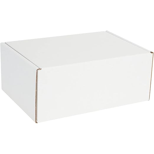 BOX USA 14" Deluxe Shipping Boxes 14"L x 10"W x 6"H, 50-Pack - White Box Mailers for Packaging, Storage, Gifts or Bulk Business Orders