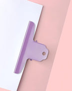 2PCS Extra Large Binder Clips Metal Bulldog Clips Large Paper Clamps Holder Chip Clips for Home School Office Drawing Bag Purple 4inch