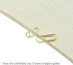 HAHIYO Paper Clips Sturdy 0.59 inches Length 50 Pack Mini Paperclips Heavy Duty Tight Grip Rust Proof Reusable Metal Bright Gold for Home Office School