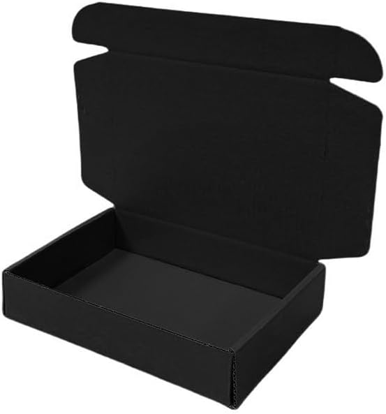 20 Pcs 14.2 x 10.2 x 2.4 inches Larger Size Shipping Boxes for Small Business Cardboard Corrugated Mailer Boxes for Shipping Packaging Holidays Craft Gifts Giving Products (Black)