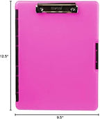 Dexas Slimcase 2 Plastic Clipboard with Storage and Side Opening