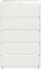 Pemberly Row 42-in Wide 5 Drawer Metal Lateral Filing Cabinet White