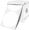 PARLAIM 3 Inch Round Color-Code Dot Stickers, 500 3" X 3" White Color Coding Circle Labels per Roll Dispenser Box for Inventory Management