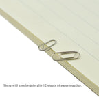 HAHIYO Paper Clips Sturdy 0.59 inches Length 50 Pack Mini Paperclips Heavy Duty Tight Grip Rust Proof Reusable Metal Bright Silver for Home Office School