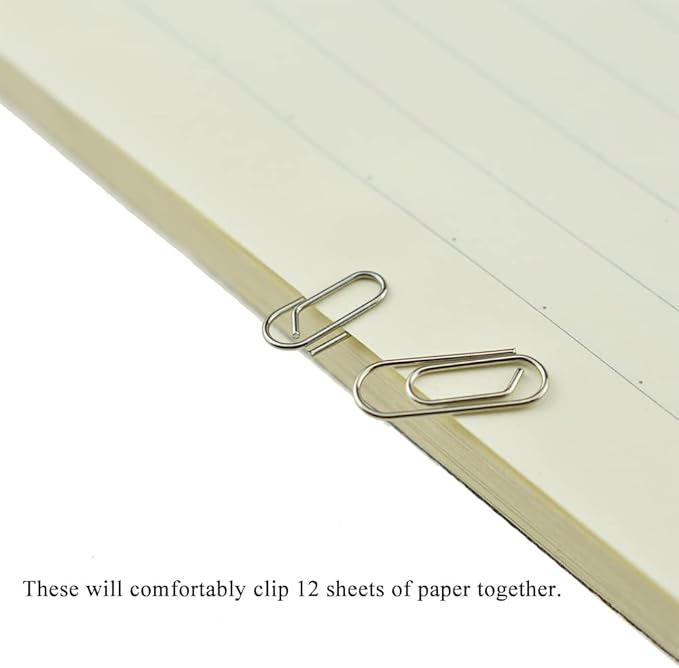 HAHIYO Paper Clips Sturdy 0.59 inches Length 50 Pack Mini Paperclips Heavy Duty Tight Grip Rust Proof Reusable Metal Bright Silver for Home Office School