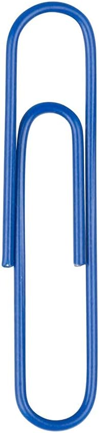 JAM PAPER Colorful Jumbo Paper Clips - Large 2 Inch - Dark Blue Paperclips - 75/Pack