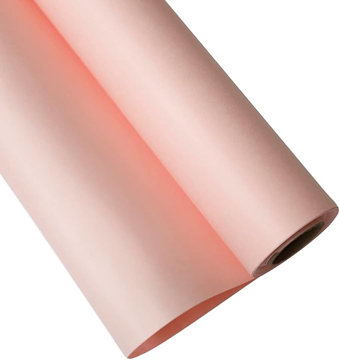 FWSA WRAPS Pink Korean Style Fresh Flower Wrapping Paper 105g Thick Matt Art Craft Floral Paper Bouquet Gift Packaging Supplies Multi Colors (Color 22 (Light Pink))