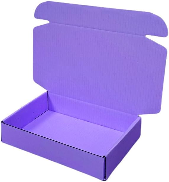 10 Pcs 11.8 x 7.9 x 3.2 inches Corrugated Cardboard Gift Boxes Recyclable Shipping Boxes for Mailing & Holidays, Wedding, Birthday, Gifts Packaging (Lavender, 11.8 x 7.9 x 3.2")