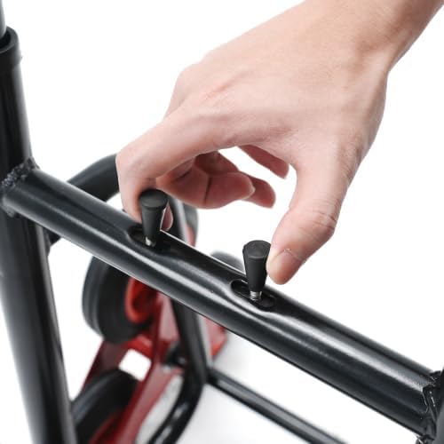 【LuckyNote】 Folding Stair Climbing Dolly, 330 Lb Capacity Manual Truck Heavy-Duty Stair Climbing Hand Truck Trolley with Telescoping Handle and 6 Wheels,17.2x17.3x48.2 inches