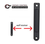 Crowd Control Warehouse - CCW Series WMB-220 Fixed Wall Mount Retractable Belt Barrier - 15 Foot, Fluorescent Orange Belt with Yellow ABS Case