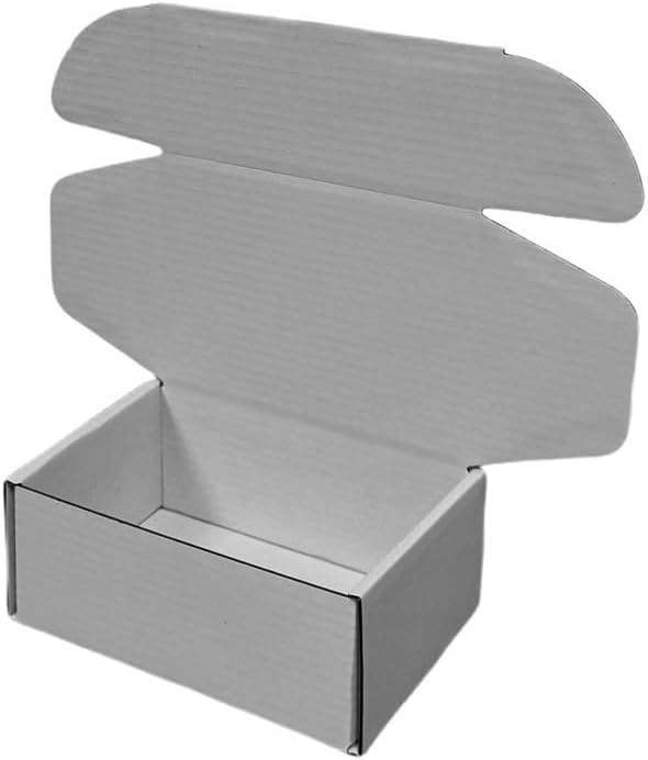 50 Pcs 4.3 x 3.1 x 2 inches Mini Size Corrugated Cardboard Gift Boxes Recyclable Shipping Boxes for Packing Jewelry Ornament Gift Craft Packaging Supplier (Gray, 4.3 x 3.1 x 2")