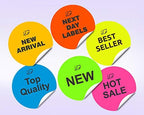 NextDayLabels - 8-1/2 x 11 Neon Color High Light Fluorescent Labels for Laser & Inkjet Printer (Green Fluorescent, 1.66" Round - 24 Per Page | 600 Labels)