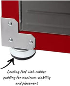 Heavy Duty Storage Solid Stainless Steel Cabinet with Lockable, Adjustable Shelf, Metal Garage Organizer (Red, 30" W x 18" D x 72" H)
