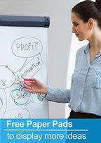 2 Pack Whiteboard Easel 36" x 24" Height Adjustable, Magnetic Dry Erase Board with Tripod Stand, Portable Presentation Easel Includes Flip Chart Paper Pad (25 Sheets), Magnets & Eraser