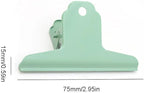 2PCS Extra Large Binder Clips Metal Bulldog Clips Large Paper Clamps Holder Chip Clips for Home School Office Drawing Bag Green 3inch