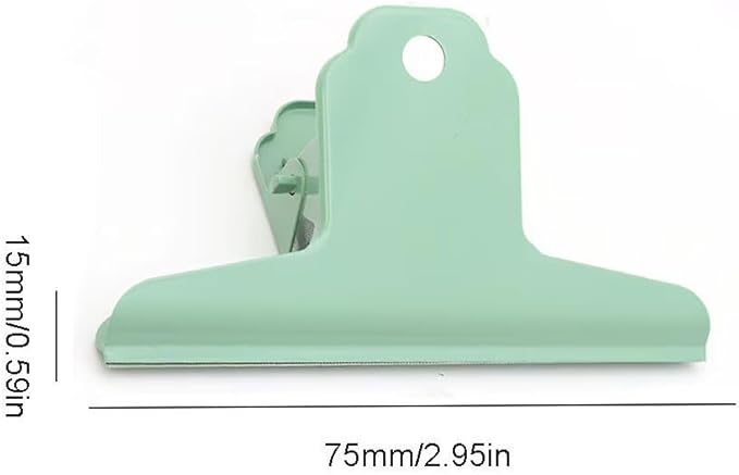 2PCS Extra Large Binder Clips Metal Bulldog Clips Large Paper Clamps Holder Chip Clips for Home School Office Drawing Bag Green 3inch