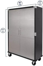 Heavy Duty Storage Solid Stainless Steel Cabinet with Lockable, Adjustable Shelf, Metal Garage Organizer (Graphite, 48" W x 18" D x 72" H)