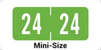2024 Small Year Labels, Doctor Stuff 2024 Chart Stickers, Light Green Color Coded, Tab Products Style, USA Made Year Stickers for End Tab File Folders, 500/Roll, 1 Roll, 1/2" x 1-1/8"