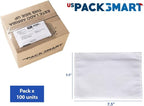 100 Units, 7.5"x5.5" Clear Packing List Shipping Pouches – Heavy Duty Self-Sealing Adhesive Envelopes, Waterproof & Tear-Proof – Ideal for Labels, Invoices & Documents