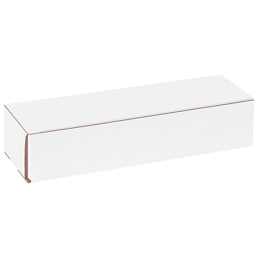 Box USA BM1032 10"L x 3"W x 2"H, White (Pack of 50)