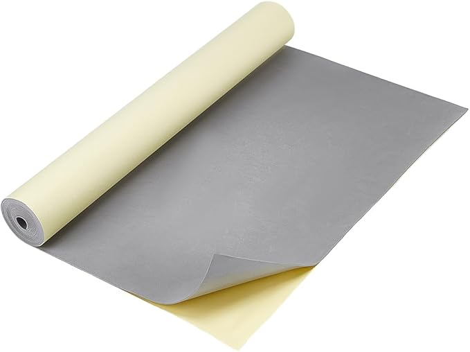 BENECREAT 78.7x15.7 Inch Light Grey Self-Adhesive EVA Foam Roll, 1mm Thick Sticky Upholstery Foam Sheets Craft Foam Sheet for Scrapbooking Crafts, Cosplay Model, Cushion Furniture