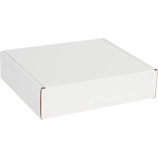 Box USA 12" Deluxe Shipping Boxes 12"L x 11"W x 3"H, 50-Pack - White Box Mailers for Packaging, Storage, Gifts or Bulk Business Orders