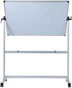 VIZ-PRO Double-Sided Magnetic Mobile Whiteboard, 72 x 48 Inches, Rolling Dry Erase Board Easel Stand on Wheels with Aluminium Frame for School Office Home 6' x 4'