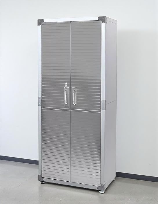 Heavy Duty Storage Solid Stainless Steel Cabinet with Lockable, Adjustable Shelf, Metal Garage Organizer (Granite, 30" W x 18" D x 72" H)