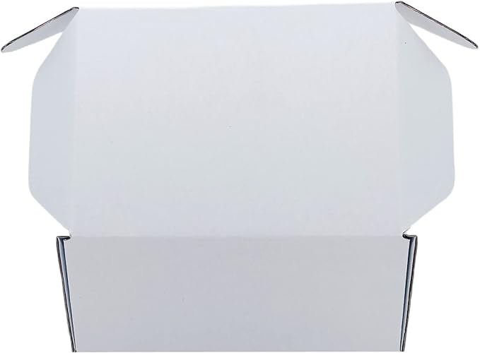 6x4x3 inch Small White Mailers Boxes Recyclable Corrugated Gift Box for Packaging Shipping Set of 10