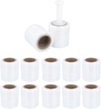 Mini Stretch Wrap for Packing with Handles, 12 Pack, 5 Inch x 1000 Feet, 50 Gauge Durable Clear Plastic wrap for Moving, Packing wrap Plastic roll Also a Furniture Wrap