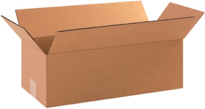 Secure Seal - 25 Pack of 18x8x6” Corrugated Cardboard Packing Shipping Mailing Moving Carton Boxes Cube
