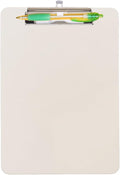 Plastic Clipboard with Pen Holder,Standard A4 Size,Nursing Clip Boards 8.5x11 Heavy Duty,Low Profile Clipboards for Women Kids Teacher,School Office and Home,Light Gray