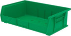 Akro-Mils 30255 AkroBins Plastic Storage Bins, Space-Saving Stackable Bins for Garage, Pantry, Craft Organization, 11-" x 16-" x 5-", Green, 6-Pack