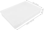 PartyKindom Large A4 File Organizer Box with Lid, Plastic Document Storage Case for Certificates and Photos, Desktop Office Storage Container for Papers and Small Items
