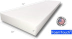 FoamTouch Upholstery Foam Cushion High Density 3'' Height x 30'' Width x 72'' Length