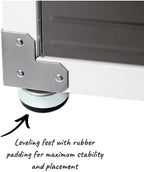 Heavy Duty Storage Solid Stainless Steel Cabinet with Lockable, Adjustable Shelf, Metal Garage Organizer (White, 30" W x 18" D x 72" H)