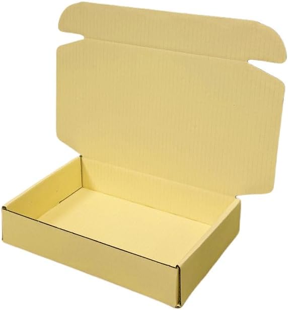 20 Pcs 14.5 x 10.6 x 2.8 inches Corrugated Cardboard Gift Boxes Recyclable Shipping Boxes for Packing Jewelry Ornament Gift Craft Packaging Supplier (Butter Yellow, 14.5 x 10.6 x 2.8")