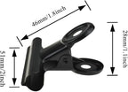 HAHIYO 2inch Black Bulldog Clips Metal File Hinge Binder Clips Clamps Save Space Strong Spring Jaws Rock Solid Grip Book Lay Flat Deburred Edge for Hang Photos Wall Grid Dog Food 13PCS
