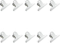 HAHIYO 3inch Silver Bulldog Clips Metal File Hinge Binder Clamps Save Space Strong Spring Jaws Rock Solid Grip Book Lay Flat Deburred Edge for Hang Photos Wall Grid Dog Food 10PCS