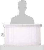 Really Useful Box 84 Liter Plastic Stackable Storage Container with Snap Lid & Built-In Clip Lock Handles for Home or Office Organization, Clear