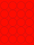 NextDayLabels - 8-1/2 x 11 Neon Color High Light Fluorescent Labels for Laser & Inkjet Printer (RED Fluorescent, 2" Round - 20 Per Page | 500 Labels)