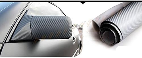 F & B LED LIGHTS Silver 3D Carbon Fiber Film Twill Weave Vinyl Sheet Roll Wrap (96" X 60", Silver)