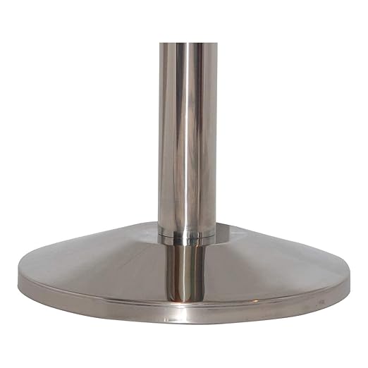 Crowd Control Warehouse CCW Series RBB-100 - Set of 2 Stanchion Retractable Belt Barriers - 11 Foot Blue Belt, Polished Stainless Steel Post - Easy Assembly