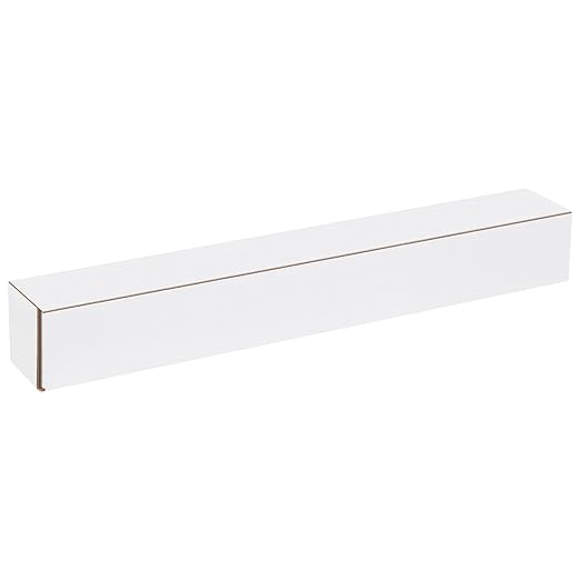 Box USA BM2733 27 1/2"L x 3 1/2"W x 3 1/2"H, White (Pack of 50)