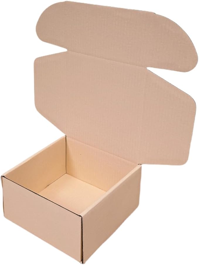15 Pcs 6 x 6 x 3 inches Corrugated Cardboard Gift Boxes Recyclable Shipping Boxes for Mailing & Holidays, Wedding, Birthday, Gifts Packaging (Powder Pink, 6 x 6 x 3")